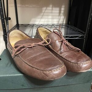 Born Lynch Driving Loafer, Brown Leather, Size 13